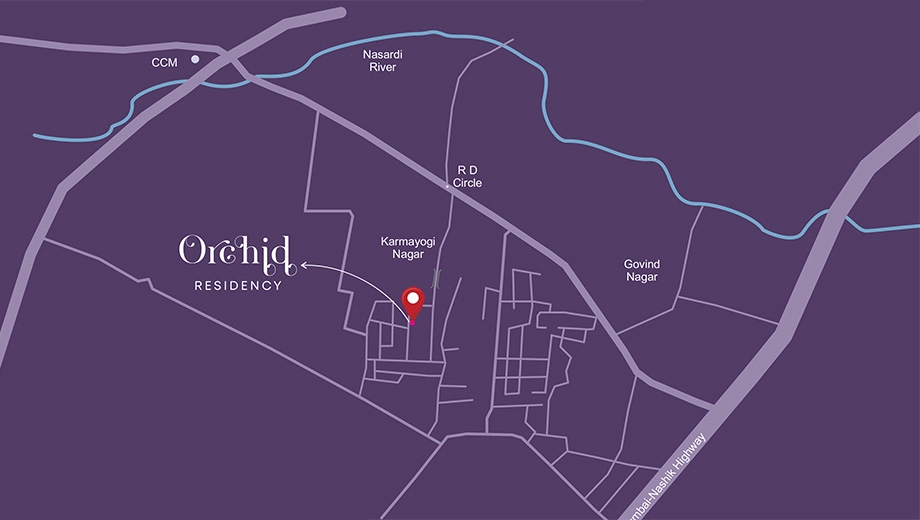 Location of SAN Orchid Residency in Govind Nagar, Nashik - Image 433142