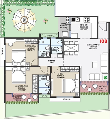 3 BHK Flat in Digvijay Riddhi Anandvan in Panchavati, Nashik - Image 930328