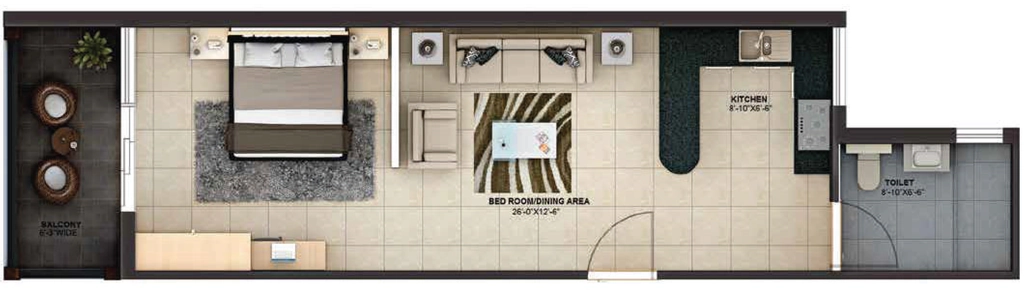 1 RK Flat in Eden Seniors in Mussoorie Road, Dehradun - Image 930294