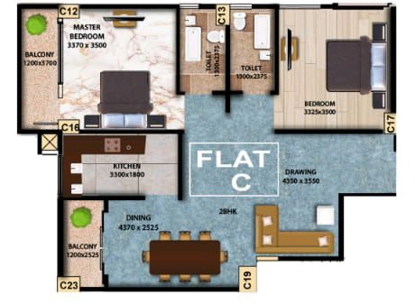 2 BHK Flat in Magnum Pinnacle in Pator Kuchi, Guwahati - Image 930355