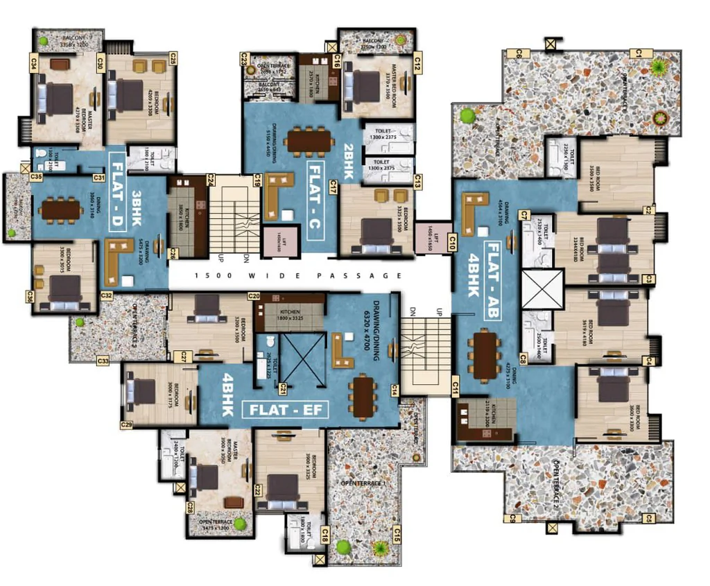 Floor Plan of Magnum Pinnacle in Pator Kuchi, Guwahati - Image 433190