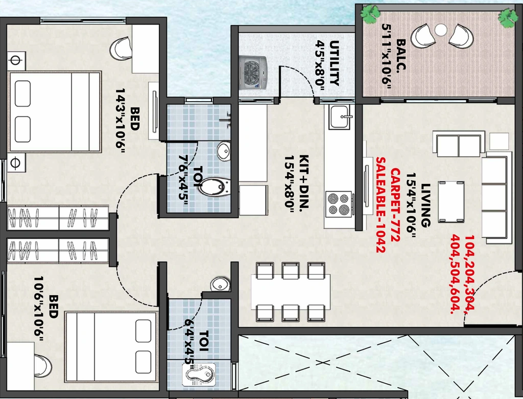 2 BHK Flat in Shiv Maa Bhagwati Park in Makhmalabad, Nashik - Image 930317