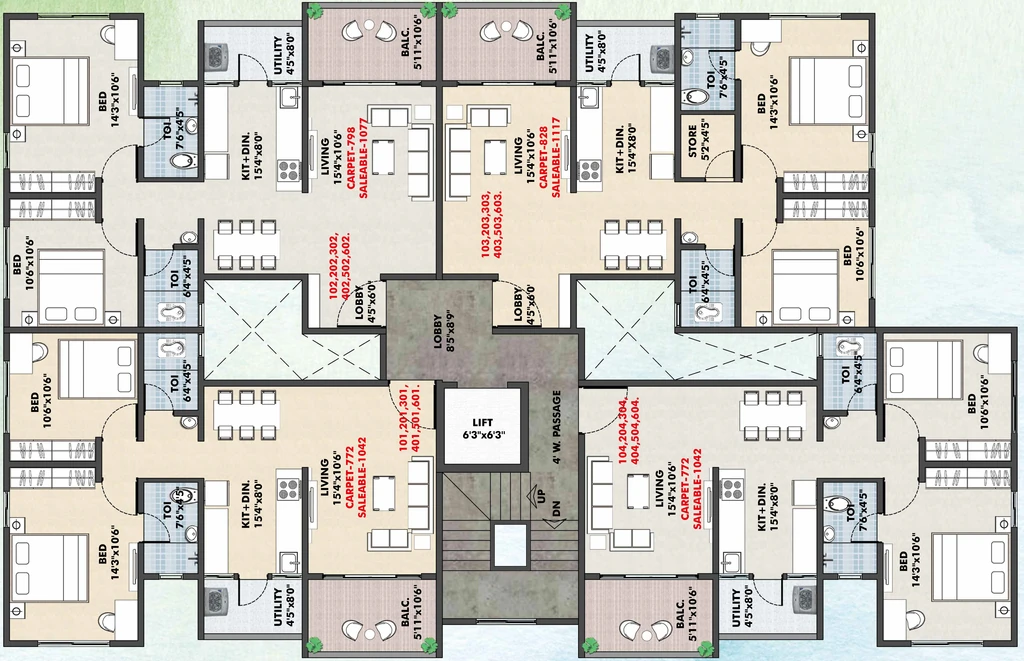 Floor Plan of Shiv Maa Bhagwati Park in Makhmalabad, Nashik - Image 433113