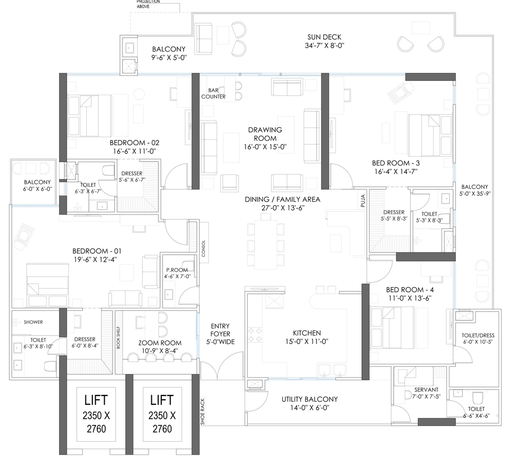 4.5 BHK Flat in Harmony The Horizon Residencies in Indirapuram, Ghaziabad - Image 930302