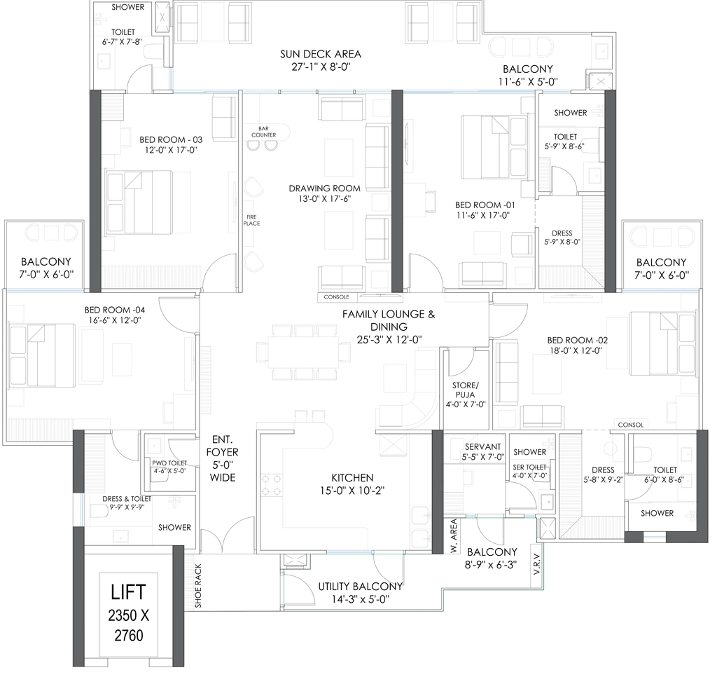 4 BHK Flat in Harmony The Horizon Residencies in Indirapuram, Ghaziabad - Image 930301
