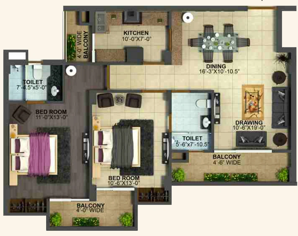 2 BHK Flat in Lamane Imperial Heights in Mussoorie Road, Dehradun - Image 930307