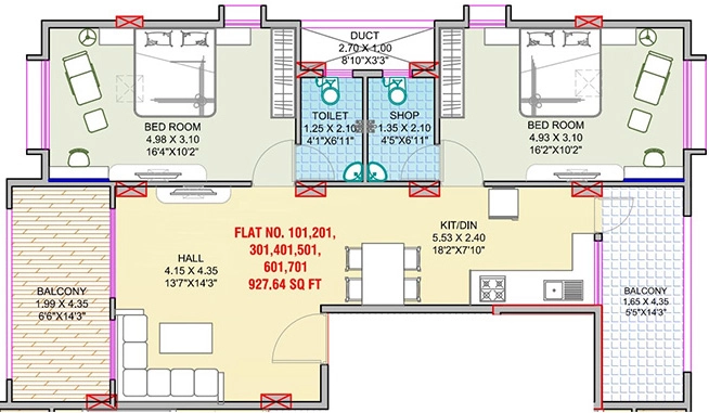 2 BHK Flat in GSP Shivsiddhi Heights in Panchavati, Nashik - Image 930316