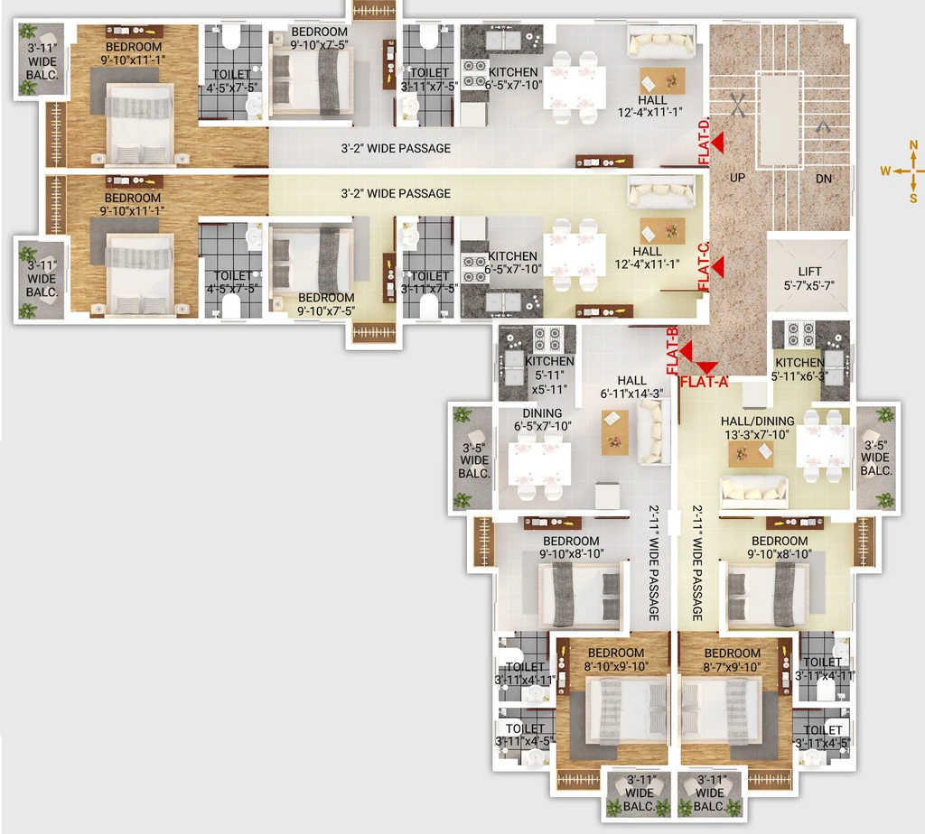 Floor Plan of Pragjyotish Piya Castle in Chandmari, Guwahati - Image 433096