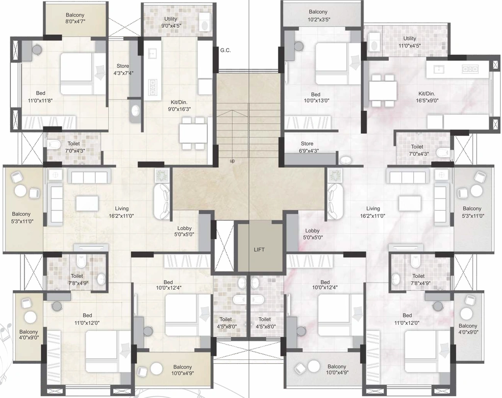 Floor Plan of Shree Malhar in Gangapur Road, Nashik - Image 433102