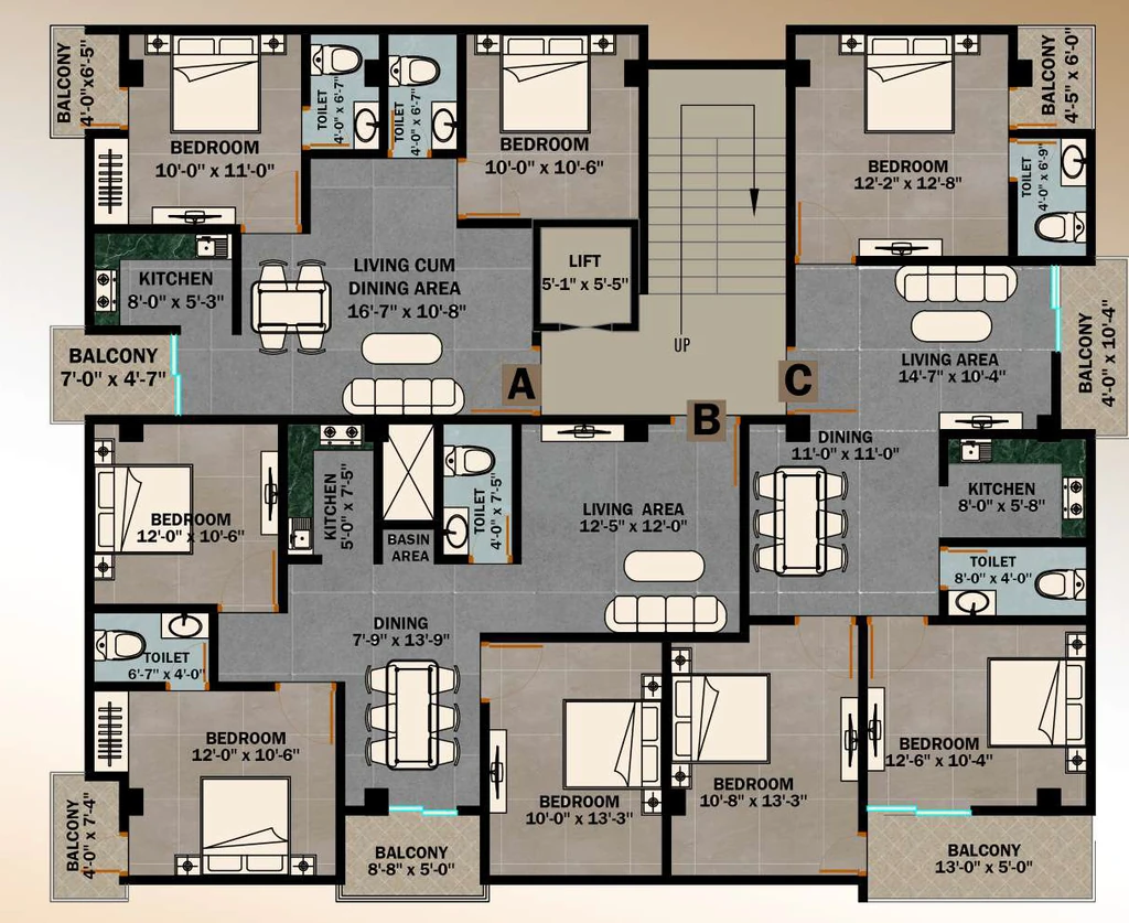 Floor Plan of Uma Snehalata Enclave in Chandmari, Guwahati - Image 433152