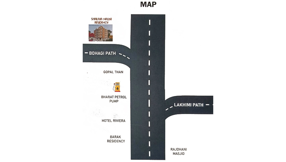 Location of Magnum Shailaja Nalini Residency in Hatigaon, Guwahati - Image 433210
