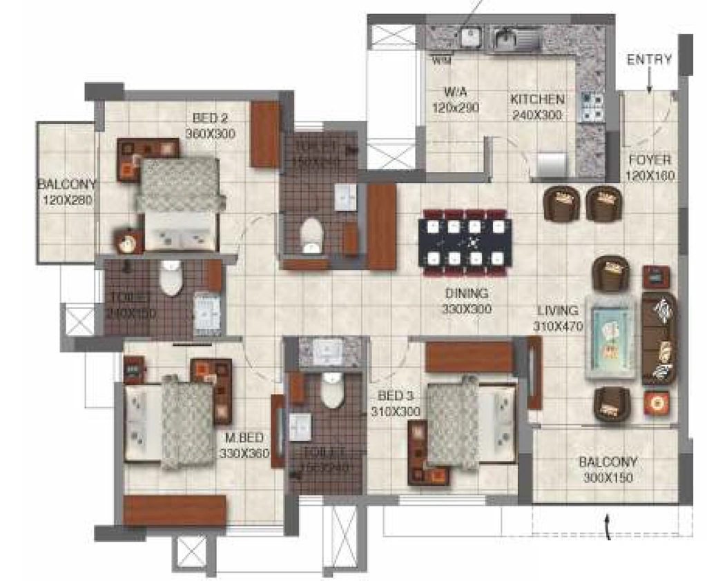 3 BHK Flat in SFS Avenue in Peroorkada, Thiruvananthapuram - Image 930432