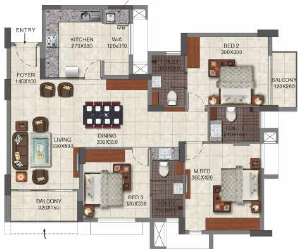 3 BHK Flat in SFS Avenue in Peroorkada, Thiruvananthapuram - Image 930434