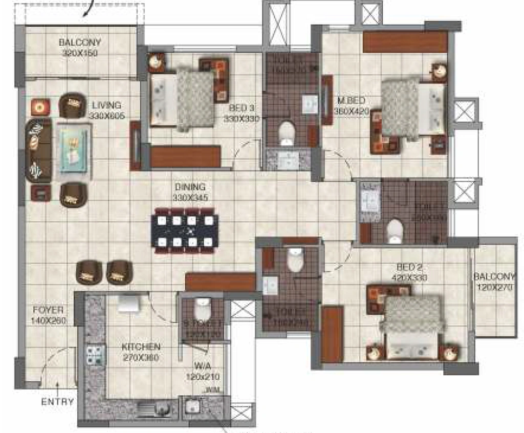 3 BHK Flat in SFS Avenue in Peroorkada, Thiruvananthapuram - Image 930435