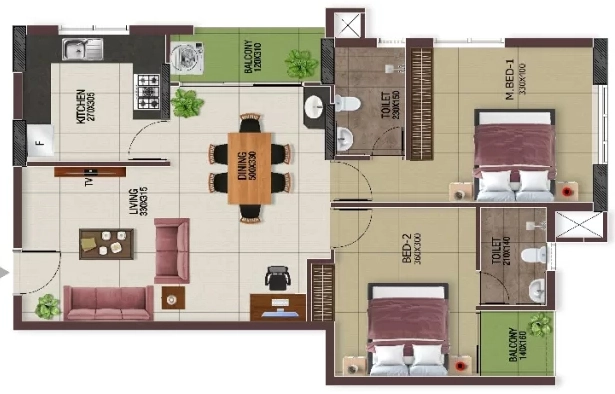 2 BHK Flat in Arcon Altus in Kazhakootam, Thiruvananthapuram - Image 930423