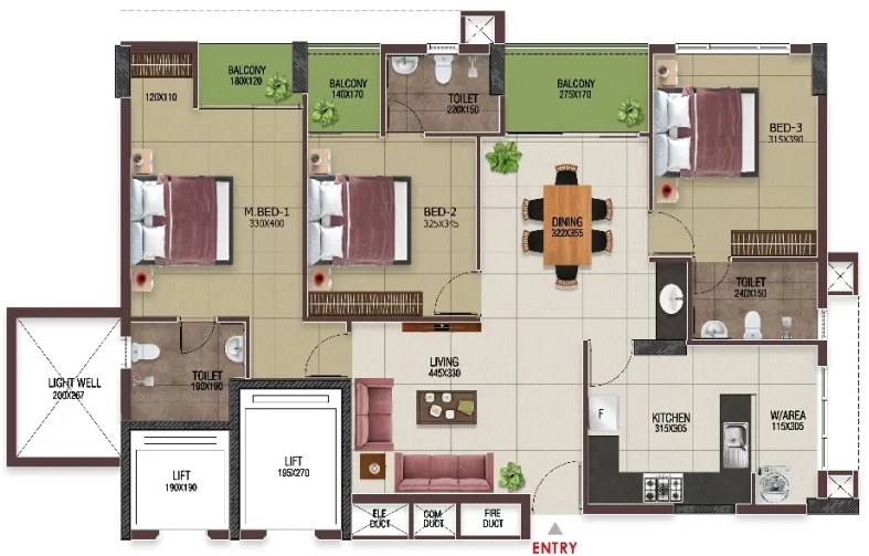3 BHK Flat in Arcon Altus in Kazhakootam, Thiruvananthapuram - Image 930424