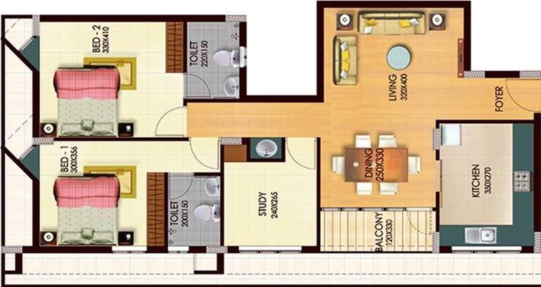 2 BHK Flat in Arcon Enclave in Kuravankonam, Thiruvananthapuram - Image 930421
