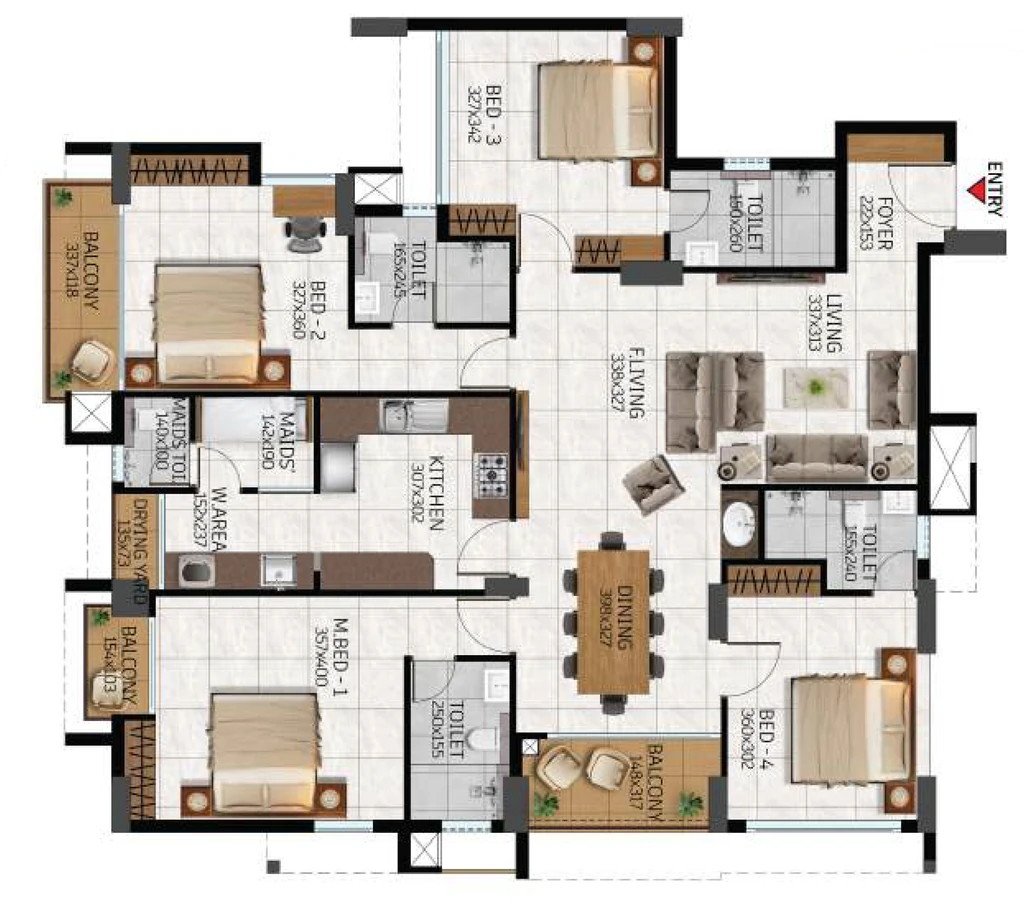 4 BHK Flat in Arcon Opus One in Pattom, Thiruvananthapuram - Image 930457
