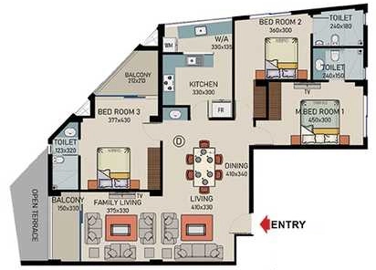 3 BHK Flat in Arcon Pearl in Kuravankonam, Thiruvananthapuram - Image 930454
