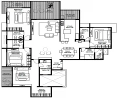 4 BHK Flat in Artech The Address in Kuravankonam, Thiruvananthapuram - Image 930449