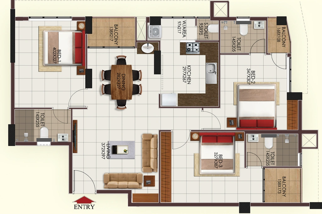 3 BHK Flat in Chothys The Square in Kulathoor, Thiruvananthapuram - Image 930478