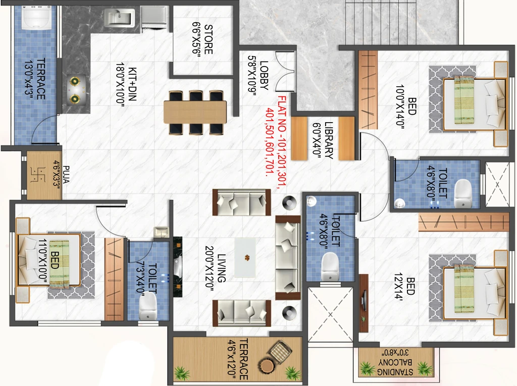 3 BHK Flat in Shree Maruti Mangal in Govind Nagar, Nashik - Image 930381