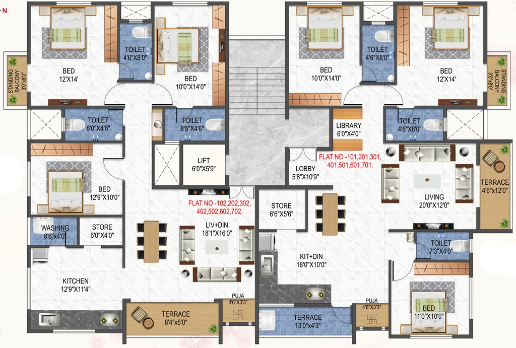 Floor Plan of Shree Maruti Mangal in Govind Nagar, Nashik - Image 433244