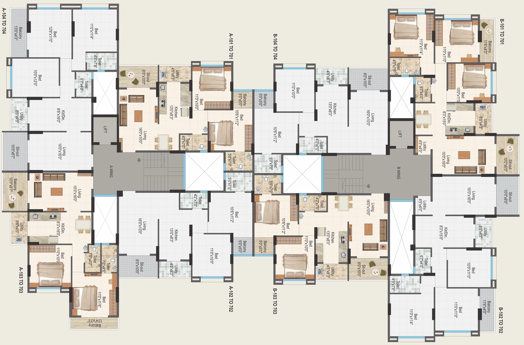 Floor Plan of Shree Nandan in Dwarka, Nashik - Image 433251