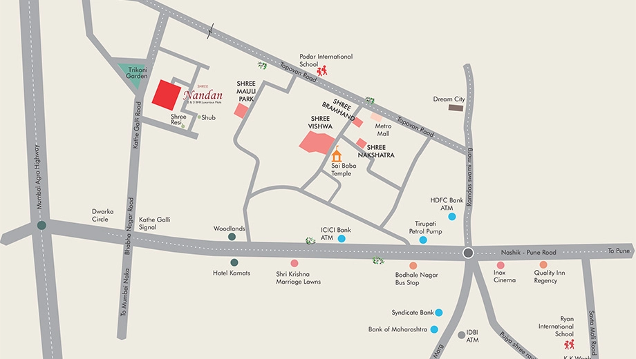 Location of Shree Nandan in Dwarka, Nashik - Image 433250