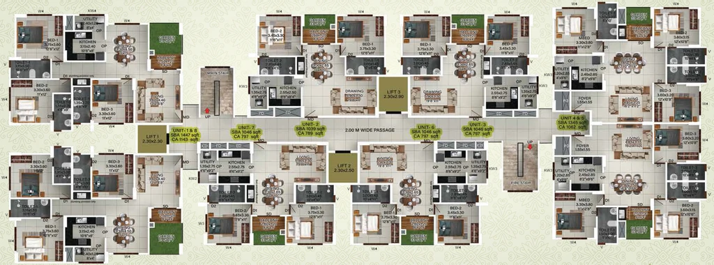 Floor Plan of Confident Astoria in Kulathoor, Thiruvananthapuram - Image 433447
