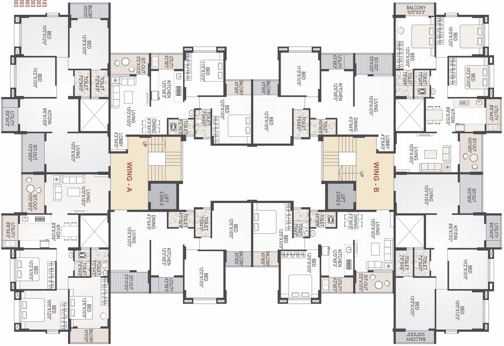 Floor Plan of Shree Venkatesh Park in Ashoka Marg, Nashik - Image 433256