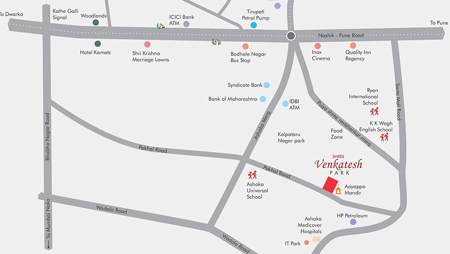 Location of Shree Venkatesh Park in Ashoka Marg, Nashik - Image 433255