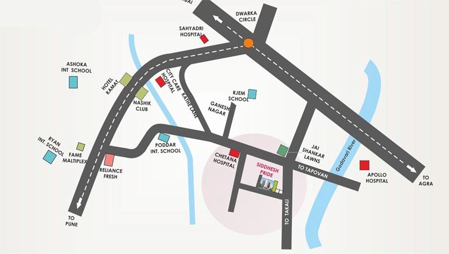 Location of Siddhesh Pride in Dwarka, Nashik - Image 433301