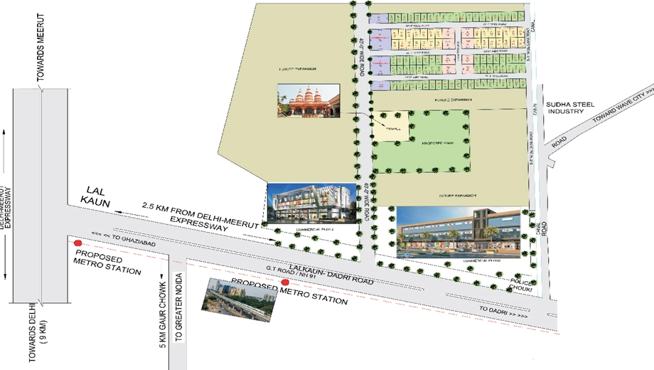 Location of Paradise Highway Mansion in Chhapraula, Ghaziabad - Image 433328