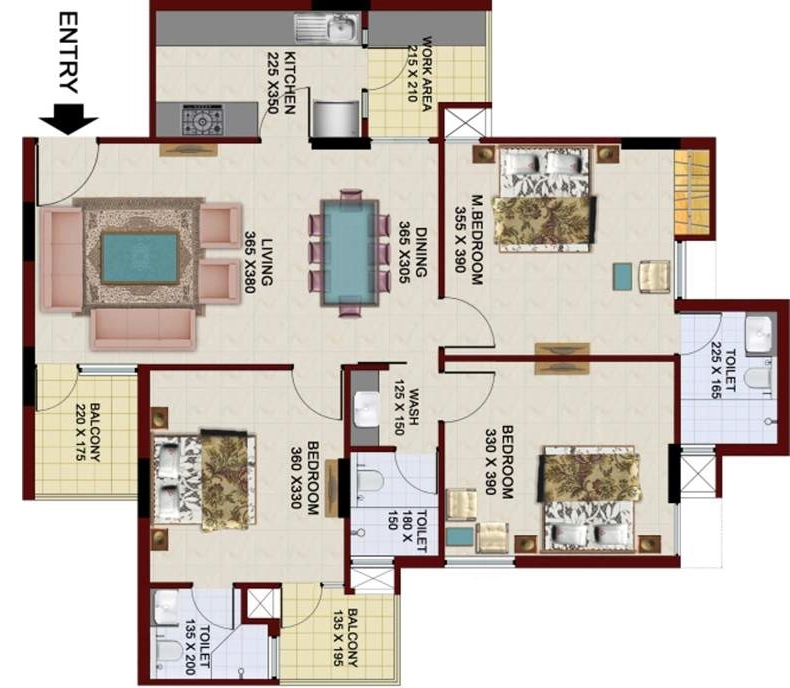 3 BHK Flat in Cordon Sreevalsam in Sasthamangalam, Thiruvananthapuram - Image 930464