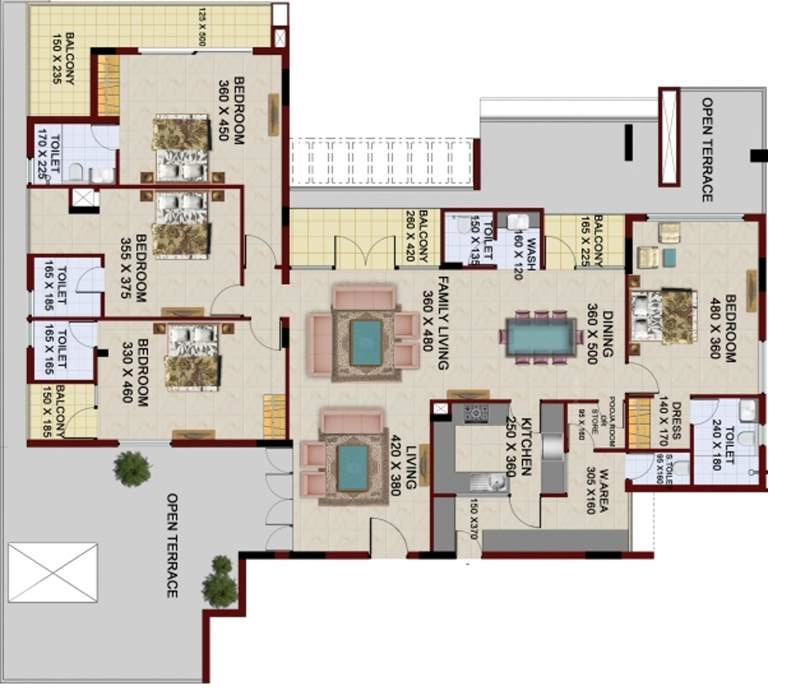 4 BHK Flat in Cordon Sreevalsam in Sasthamangalam, Thiruvananthapuram - Image 930467