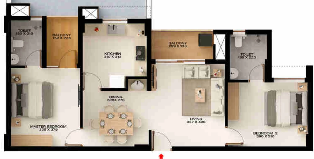 3 BHK Flat in Favourite The Park View in Kazhakootam, Thiruvananthapuram - Image 930508