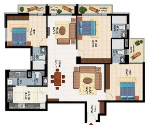 3 BHK Flat in GIE Royal Orchid in Kuravankonam, Thiruvananthapuram - Image 930503