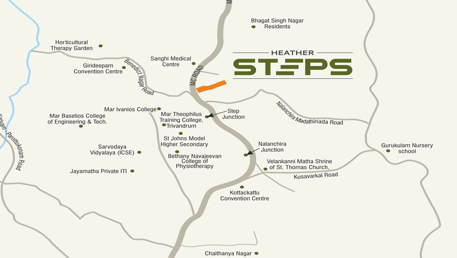 Location of Heather Steps in Nalanchira, Thiruvananthapuram - Image 433556