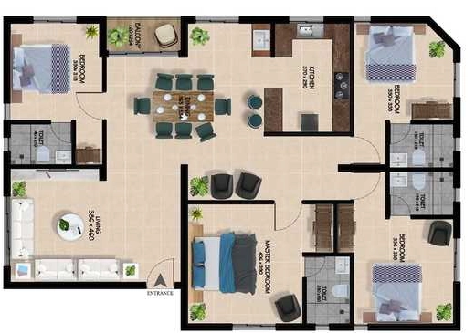 4 BHK Flat in Pixel Orchid Cinnamon in Karyavattom, Thiruvananthapuram - Image 930529
