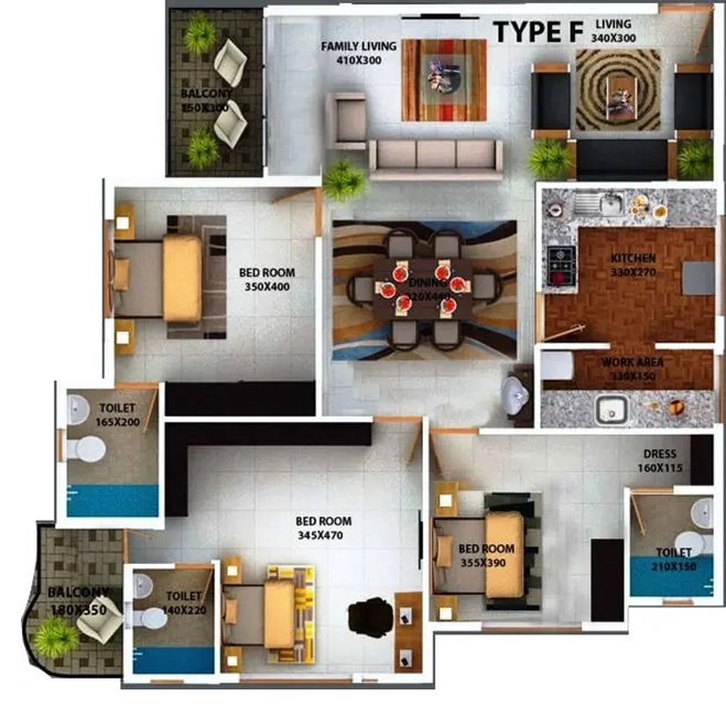 3 BHK Flat in Samson And Sons Angel Woods in Peroorkada, Thiruvananthapuram - Image 930587