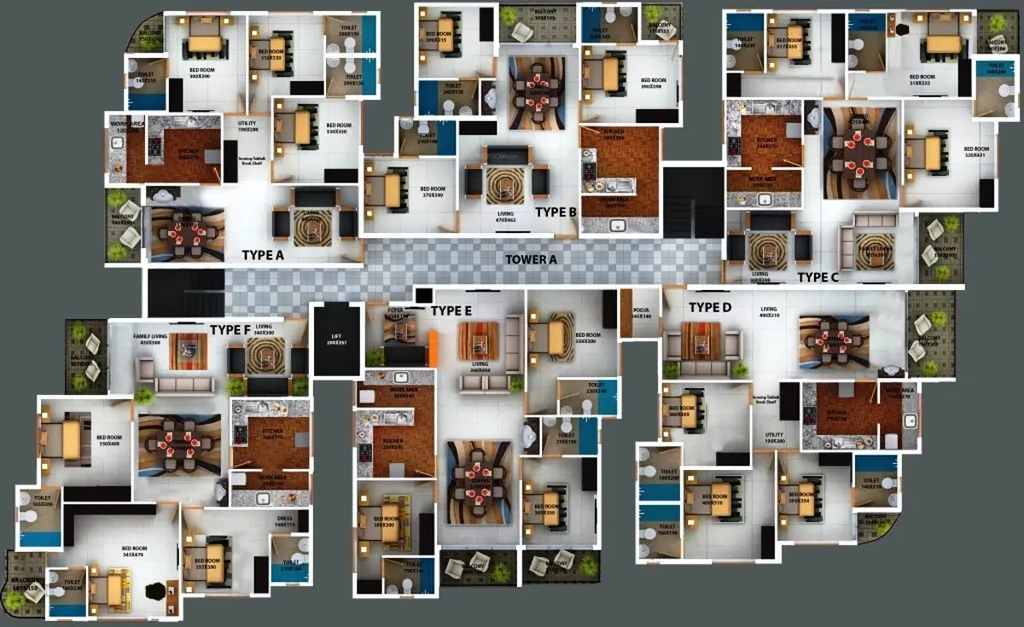 Floor Plan of Samson And Sons Angel Woods in Peroorkada, Thiruvananthapuram - Image 433738