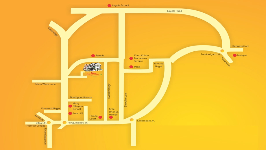 Location of Sun Hessonite in Pongumoodu, Thiruvananthapuram - Image 433705