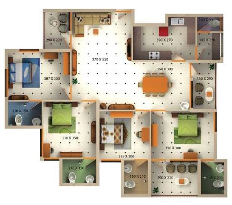 3 BHK Flat in Sun Royal in Karyavattom, Thiruvananthapuram - Image 930533