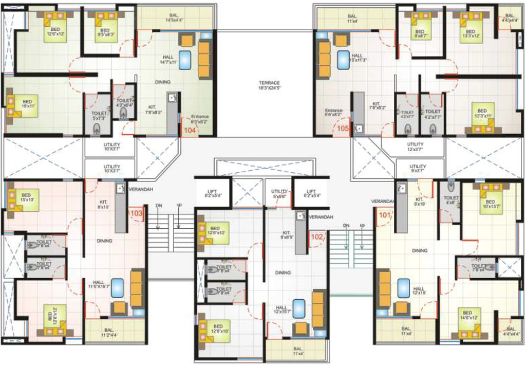 Floor Plan of Sumanchandra Town in Pathardi Phata, Nashik - Image 433427