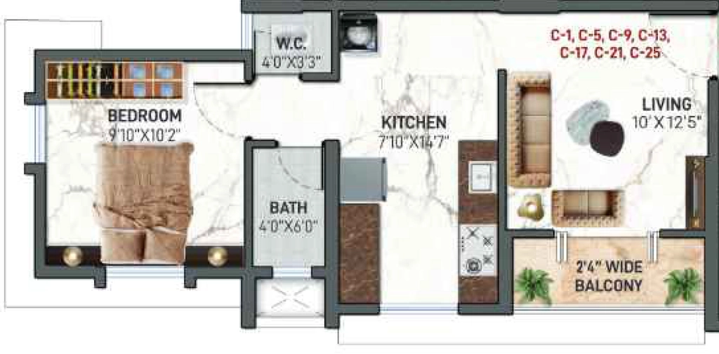 1 BHK Flat in Sumit Heritage in Panchavati, Nashik - Image 930473