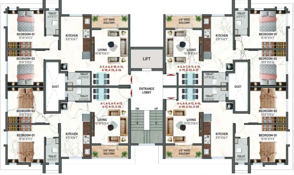 Floor Plan of Sumit Heritage in Panchavati, Nashik - Image 433473