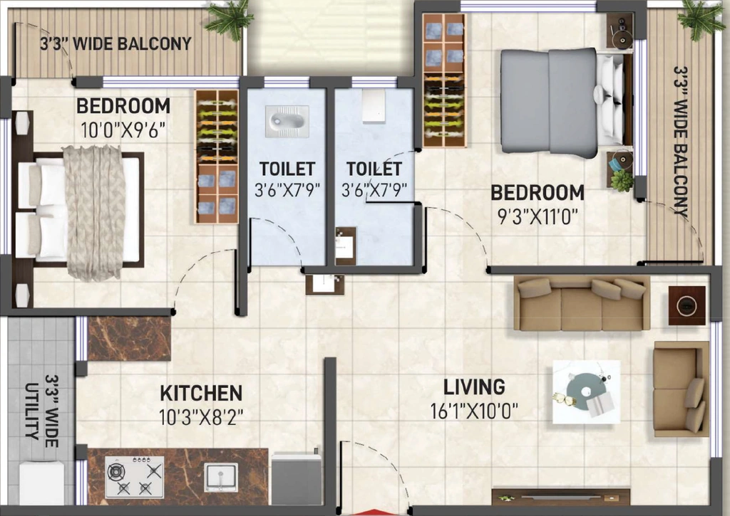 2 BHK Flat in Ruddhi Tapovan Orchid in Dwarka, Nashik - Image 930480