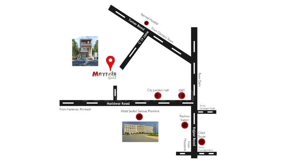 Location of Presidency Mayfair Avenue in null, Dehradun - Image 433585