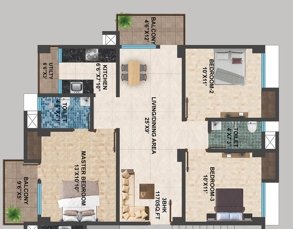 3 BHK Flat in Brahmaputra Abhay Nilima Enclave in Azara, Guwahati - Image 930581